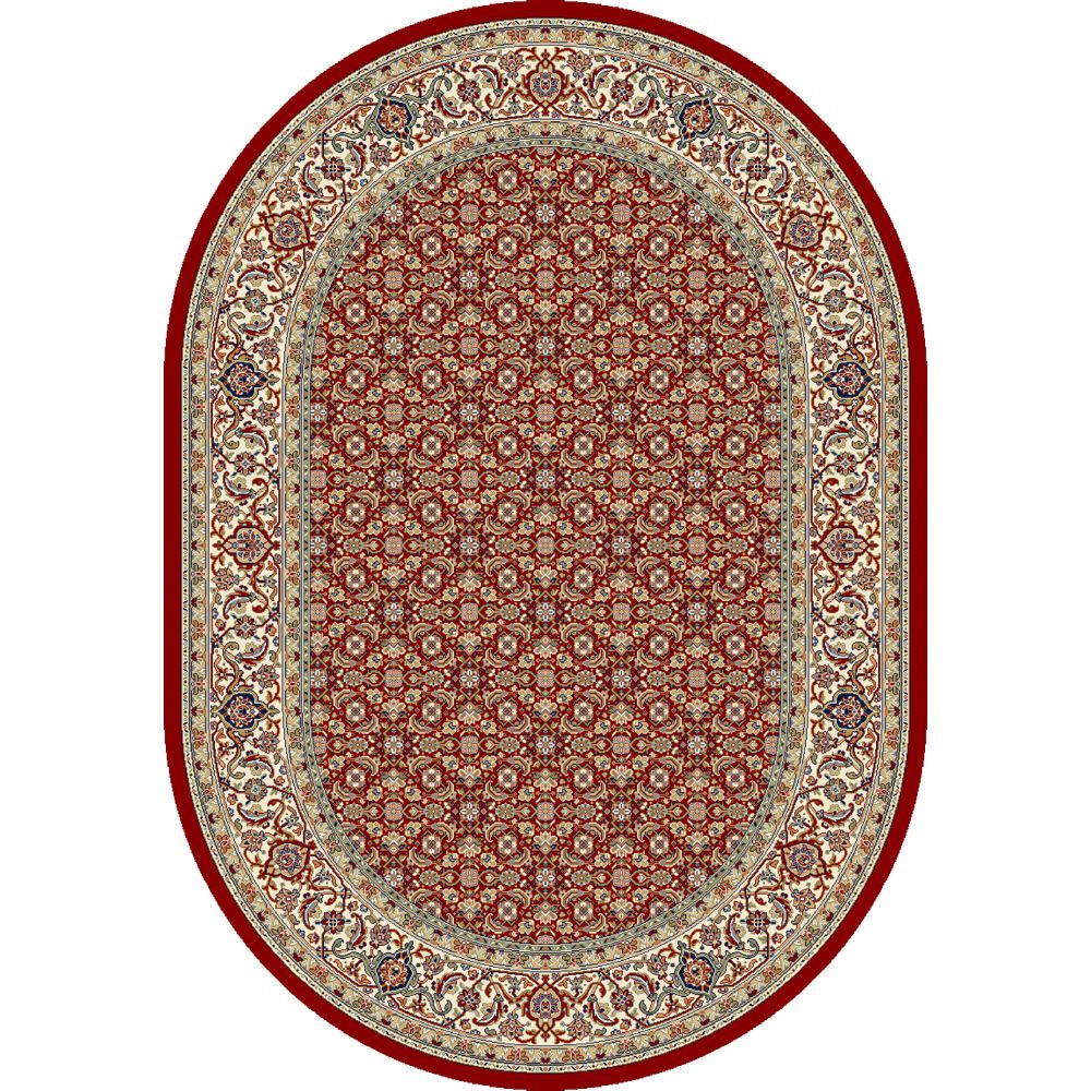 Dynamic Rugs 57011-1414 Ancient Garden 6.7 Ft. X 9.6 Ft. Oval Rug in Red/Ivory